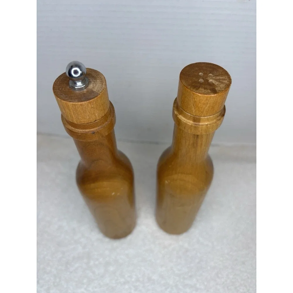 BTP Imports Chateau Lafita Rothschild 1975 Wooden Pepper Mill & Salt shaker set